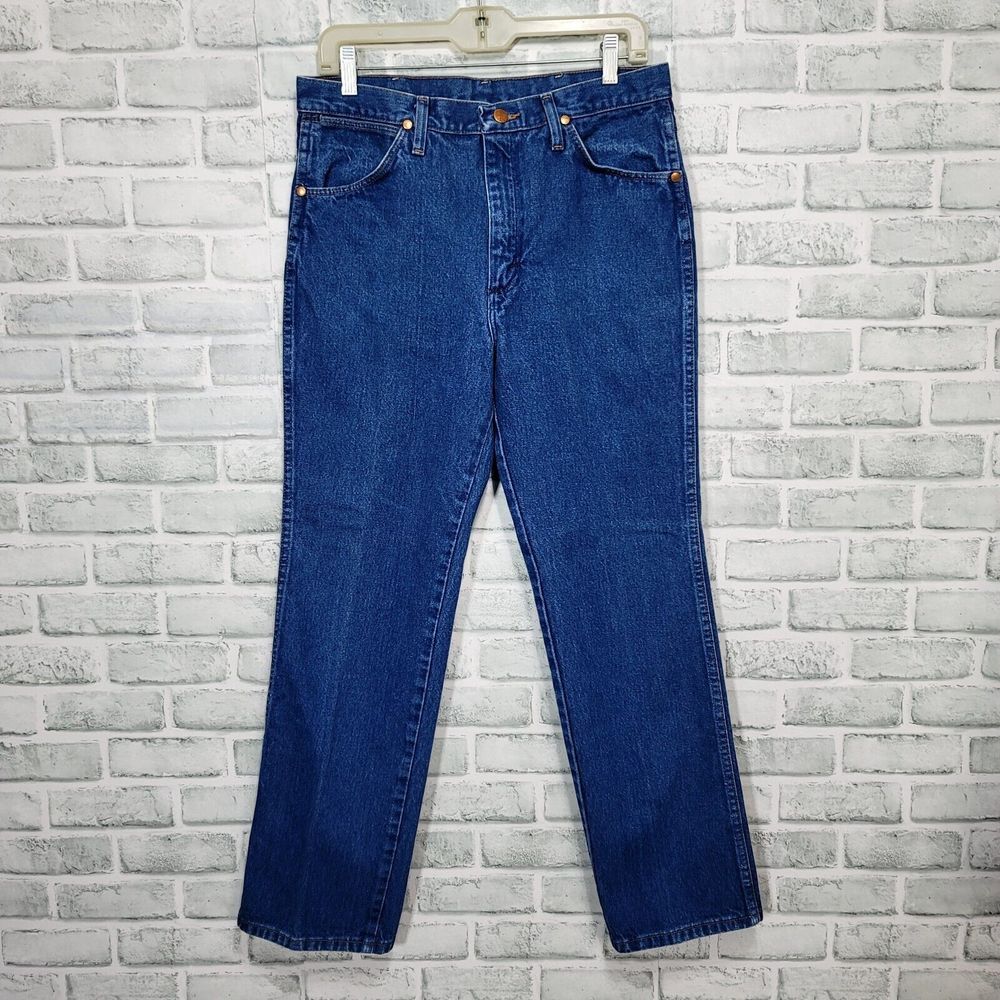 Wranglers‎ Mens 32x29 Dark Antique Indigo Wash Relaxed Fit Jeans 100% Cotton